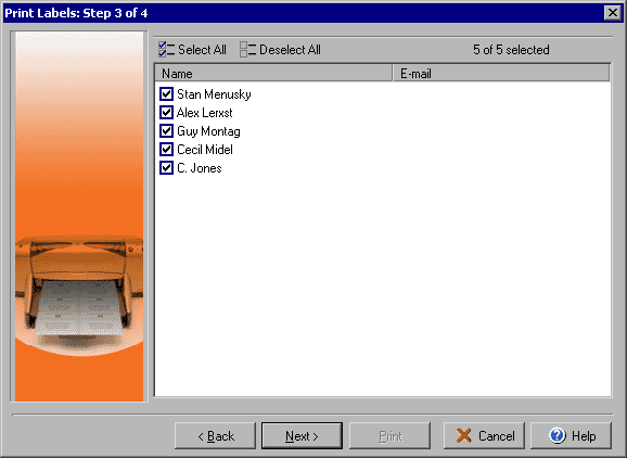 Print Labels - Step 3 of 3