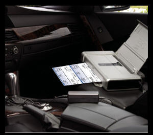 Canon iP100MX in a car