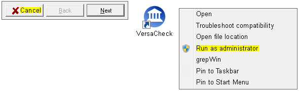 versacheck number